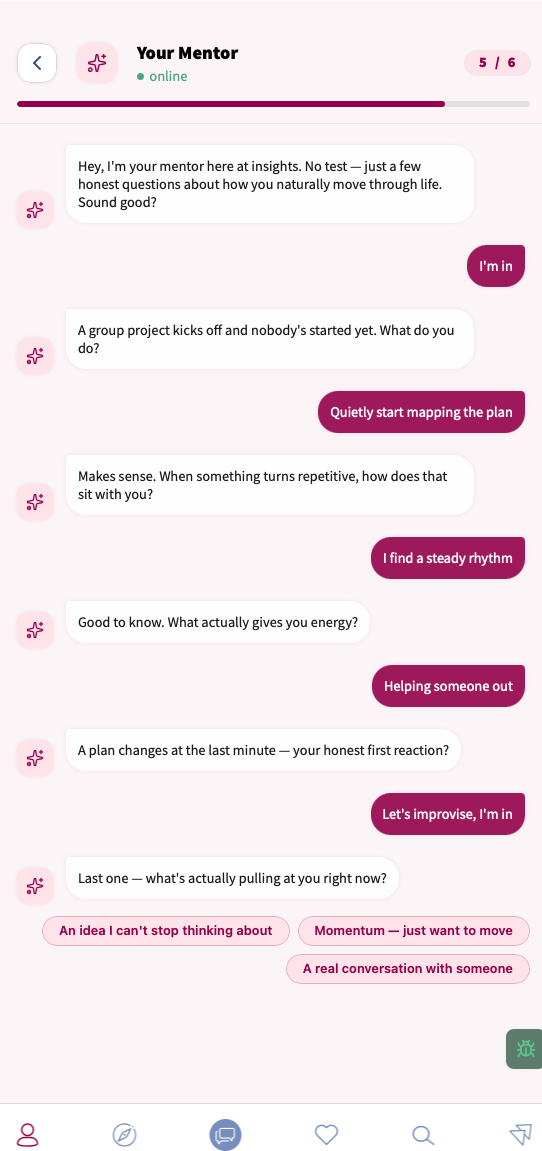 Elev8 onboarding chat flow